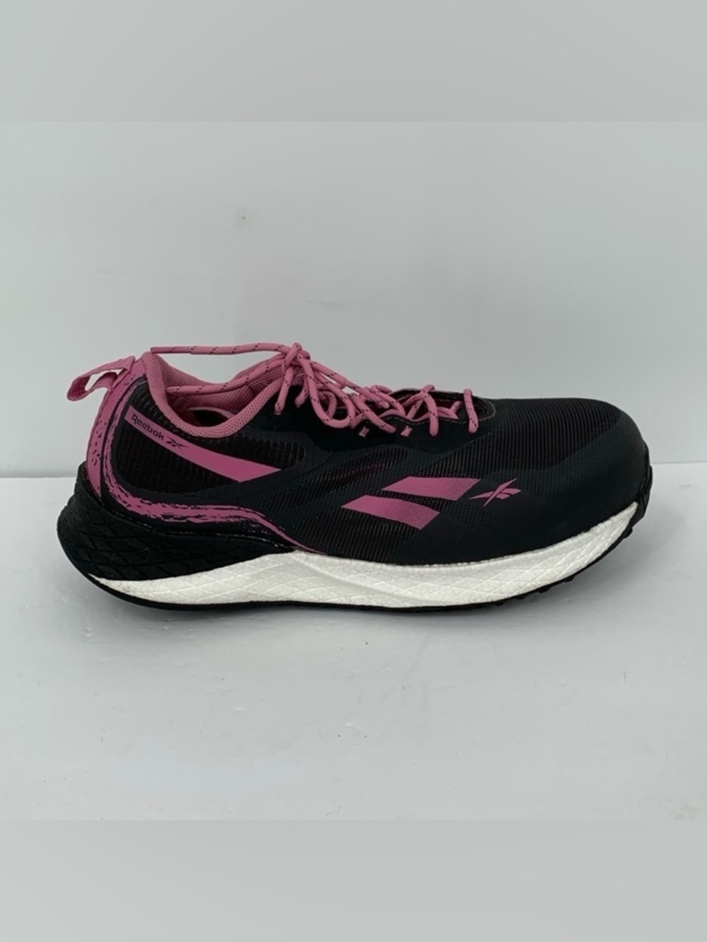 Reebok Floatride Energy 3 Work Sneakers Shoe Black Pink Composite Toe Women 8